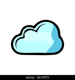 Icona cloud isolata su sfondo bianco dalla collezione meteo. Icona cloud simbolo cloud moderno e alla moda per logo, web, app, UI. Icona cloud semplici s. Foto Stock