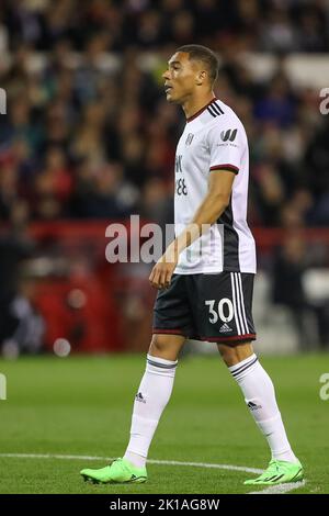 Nottingham, Regno Unito. 16th Set, 2022. Carlos Vinícius #30 di Fulham durante la partita della Premier League Nottingham Forest vs Fulham a City Ground, Nottingham, Regno Unito, 16th settembre 2022 (Foto di Gareth Evans/News Images) a Nottingham, Regno Unito il 9/16/2022. (Foto di Gareth Evans/News Images/Sipa USA) Credit: Sipa USA/Alamy Live News Foto Stock