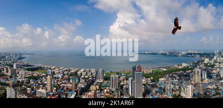 Panorama di Marine Drive, Mumbai Foto Stock