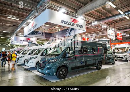 Parma, Italia. 16th Set, 2022. ROLLER TEAM stand durante il Salone del Camper 2022, Reportage a Parma, Settembre 16 2022 Credit: Independent Photo Agency/Alamy Live News Foto Stock