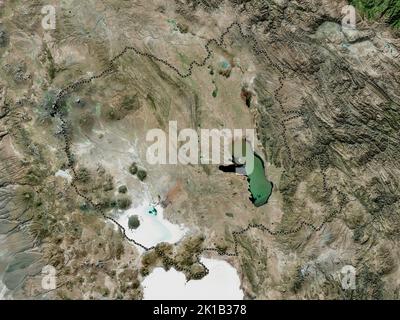 Oruro, dipartimento della Bolivia. Mappa satellitare ad alta risoluzione Foto Stock