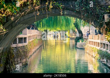 Zhouzhuang antica città, Jiangnan acqua città, Suzhou, Cina Foto Stock