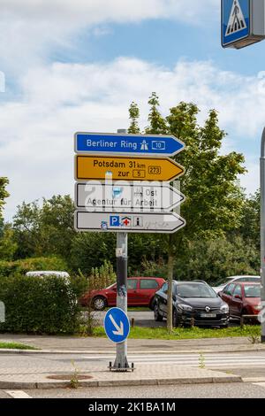 Nauen, una città di Brandeburgo in Germania Foto Stock