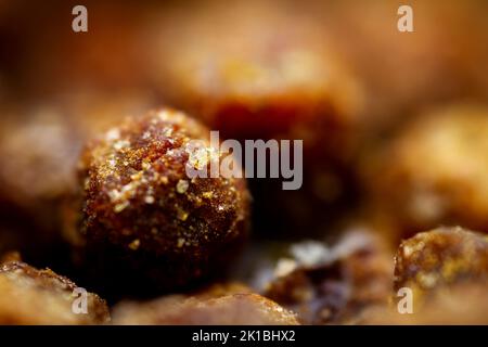 Primo piano estremo di pane di ape. Messa a fuoco selettiva. Profondità di campo poco profonda Foto Stock