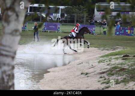 Roma, Italia. 17th Set, 2022. A Protoni del Vivaro a Roma il Campionato Mondiale FEI. Corsa di fondo. In questa foto: Hawley Awad (Foto di Paolo Pizzi/Pacific Press) Credit: Pacific Press Media Production Corp./Alamy Live News Foto Stock