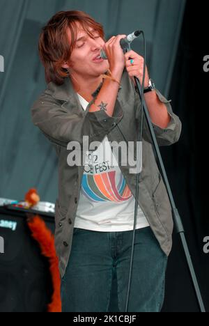 Paolo Nutini, V2007, Hylands Park, Chelmsford, Essex, Regno Unito - 18 agosto 2007 Foto Stock