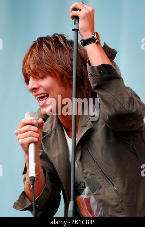 Paolo Nutini, V2007, Hylands Park, Chelmsford, Essex, Regno Unito - 18 agosto 2007 Foto Stock