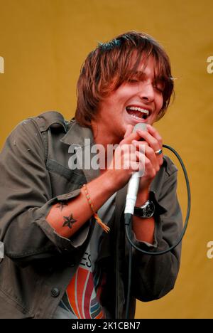 Paolo Nutini, V2007, Hylands Park, Chelmsford, Essex, Regno Unito - 18 agosto 2007 Foto Stock