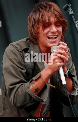 Paolo Nutini, V2007, Hylands Park, Chelmsford, Essex, Regno Unito - 18 agosto 2007 Foto Stock