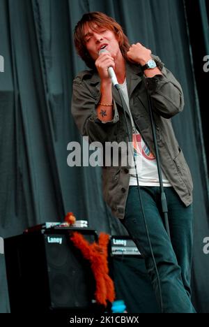 Paolo Nutini, V2007, Hylands Park, Chelmsford, Essex, Regno Unito - 18 agosto 2007 Foto Stock