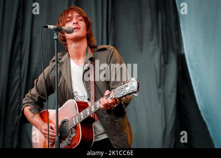 Paolo Nutini, V2007, Hylands Park, Chelmsford, Essex, Regno Unito - 18 agosto 2007 Foto Stock