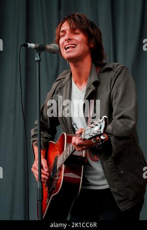 Paolo Nutini, V2007, Hylands Park, Chelmsford, Essex, Regno Unito - 18 agosto 2007 Foto Stock