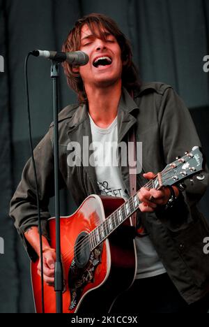 Paolo Nutini, V2007, Hylands Park, Chelmsford, Essex, Regno Unito - 18 agosto 2007 Foto Stock