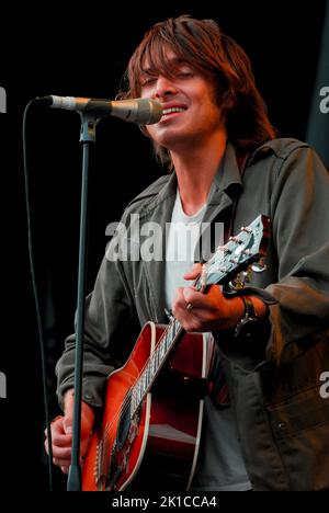 Paolo Nutini, V2007, Hylands Park, Chelmsford, Essex, Regno Unito - 18 agosto 2007 Foto Stock