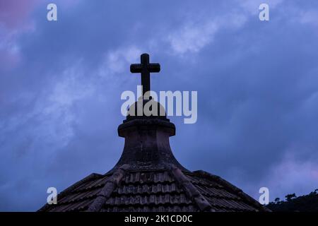 Cappella della famiglia San Simon, cimitero di Valldemossa, Maiorca, Isole Baleari, Spagna. Foto Stock