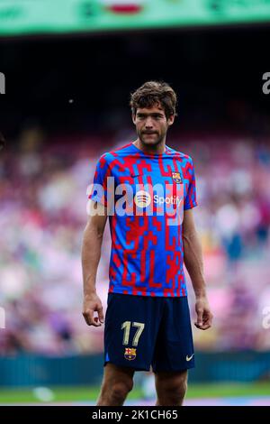Barcellona, Spagna, 17, settembre, 2022. Spagnolo la Liga: FC Barcelona contro Elche CF. (17) Marcos Alonso Credit: JG/Alamy Live News Foto Stock