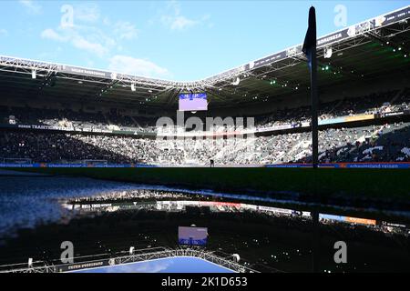 MOENCHENGLADBACH, GERMANIA - 17 SETTEMBRE 2022: Parco Borussia. La partita di calcio della Bundesliga Borussia Mönchengladbach contro RB Leipzig Foto Stock