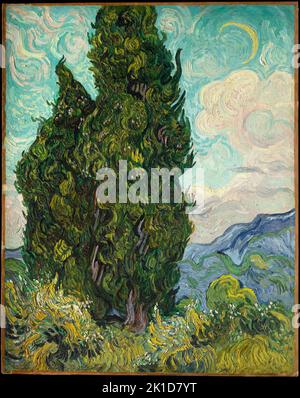 Cipressi. Vincent van Gogh. 1889. Foto Stock