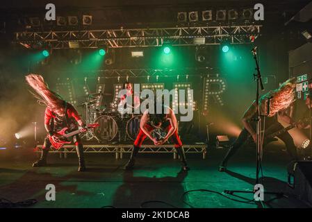 La band svedese Avatar metal si esibisce dal vivo a Oxford Academy, Regno Unito Foto Stock