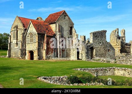 Castello Acre Priorato, Priore's Lodging, Cluniac Order, Castello Acre, Norfolk, Inghilterra, Regno Unito Foto Stock