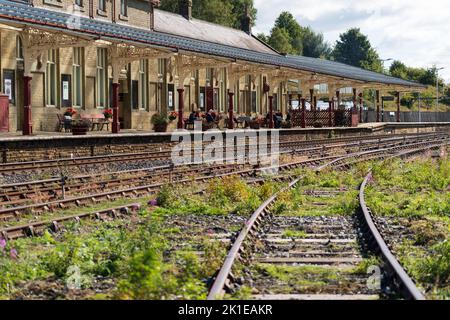 Stazione di Hellifield sulla linea Settle Carlisle Foto Stock