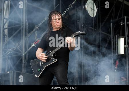 AIRBOURNE HELLFEST Festival, Clisson, FRANCIA , 20/06/2015 Florent 'MrCrash' B. Foto Stock