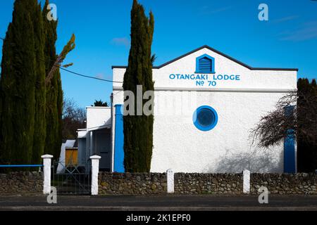 Edificio Otangaki Masonic Lodge, Ashurst, Manawatu, Isola del Nord, Nuova Zelanda Foto Stock