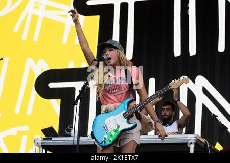 FESTIVAL DI SZIGET TING TINGS, Budapest, UNGHERIA , 13/08/2015 Florent 'MrCrash' B. Foto Stock