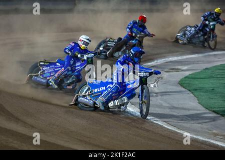 Il polacco Bartosz Zmarzlik è stato il vincitore del torneo 9 di 10 del Kaeser FIM Speedway di sabato alla Skrotfrag Arena di Malilla, Svezia. 17 Settembre 2022.Photo: Stefan Jerrevång / TT / code 60160 Foto Stock