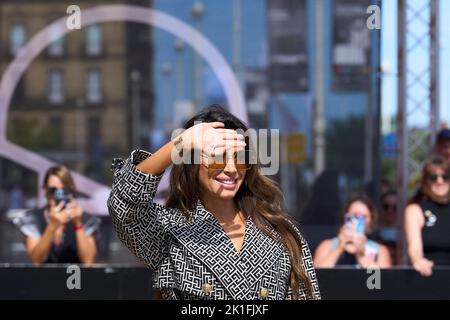 Pilar Rubio arriva all'Hotel Maria Cristina durante il 70th° Festival Internazionale del Cinema di San Sebastian il 16 settembre 2022 a Donostia / San Sebastian, Spagna Foto di ABACAPRESS.COM Foto Stock