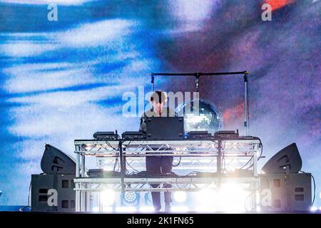 Parigi Francia 27 agosto 2022 Jamie XX - dj sul palco - live at Rock en Seine © Andrea Ripamonti / Alamy Foto Stock