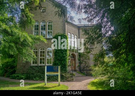 L'edificio dei Giardini Botanici coperto di verde nella città di Lund, Svezia Foto Stock