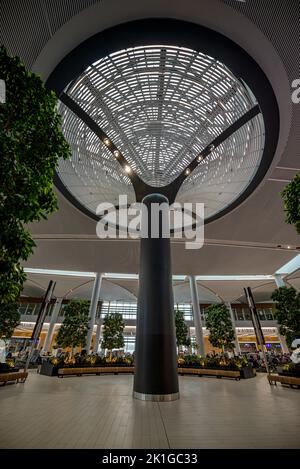 Aeroporto architettonico di istanbul, Turchia Foto Stock