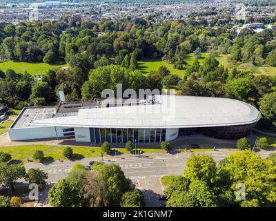 Cardiff, Galles - Settembre 2022: Veduta aerea della Royal Welsh School of Music and Drama Foto Stock