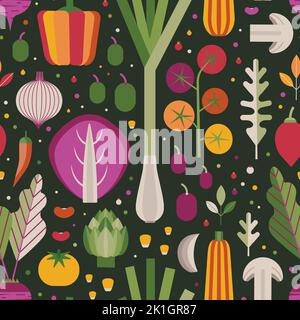 Verdure fresche Eco modello di cibo sano Illustrazione Vettoriale