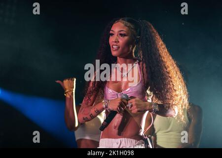 Las Vegas, Stati Uniti. 17th Set, 2022. Coi Leray durante il Life is Beautiful Music Festival il 17 settembre 2022, a Las Vegas, Nevada (Foto di Daniel DeSlover/Sipa USA) Credit: Sipa USA/Alamy Live News Foto Stock