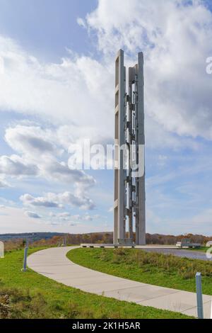 La Torre delle voci con il suo passaggio al Flight 93 Memorial del 11th settembre a Stoystown, Pennsylvania. Foto Stock