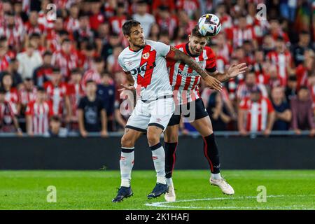 Yeray Alvarez del Club Athletic di Bilbao durante la partita della Liga Santander tra il Club Athletic di Bilbao e Rayo Vallecano all'Estadio de San Mames di Bilbao, Spagna. Foto Stock