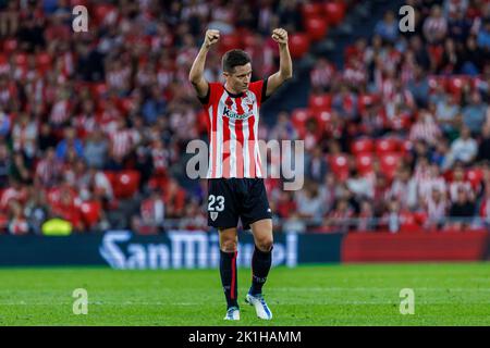 Ander Herrera del Club Athletic di Bilbao durante la partita della Liga Santander tra il Club Athletic di Bilbao e Rayo Vallecano all'Estadio de San Mames di Bilbao, Spagna. Foto Stock