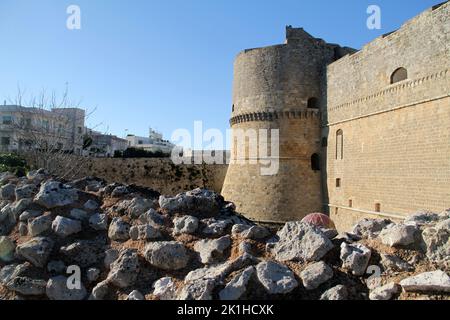 Otranto, Italia. Il Castello Aragonese del 15th° secolo. Foto Stock