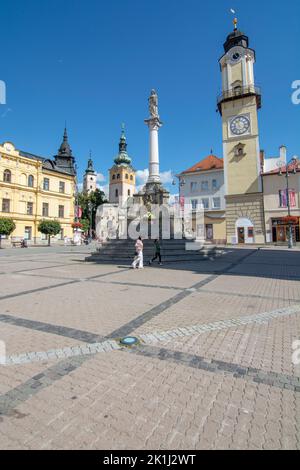 Piazza nazionale di rivolta slovacca (Piazza SNP). Banska Bystrica. Slovacchia. Foto Stock