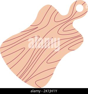 Tavola di cottura in legno per la preparazione di piatti vettoriali Illustrazione Vettoriale