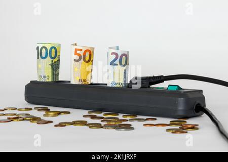 Inflazione un aumento dei costi energetici Foto Stock