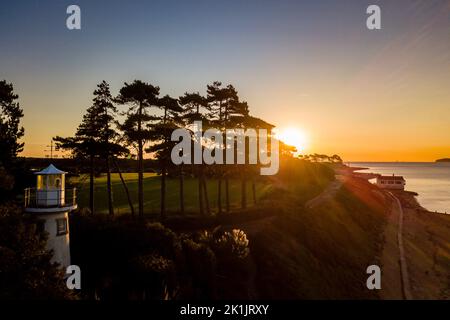 Faro di Lepe a Sun Rise Foto Stock