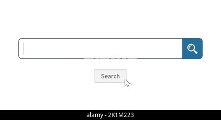 Vettore della barra di ricerca. Casella di ricerca vuota del Web site di Search Engine del Internet. Illustrazione Vettoriale