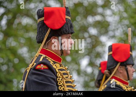 Funerale statale della regina Elisabetta II, Londra, Regno Unito. 19th Set, 2022. Credit: Phil Rees/Alamy Live News Foto Stock