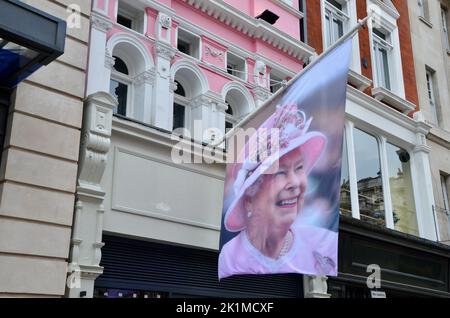 Scene dal centro di londra in occasione del funerale della regina Elisabetta 2 19th settembre 2022 Foto Stock