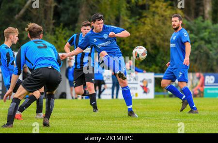 Shorts Vs Ballywalter Rec, sabato 17th settembre 2022, NAFL Division 1C, Aircraft Park Belfast Foto Stock