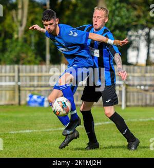 Shorts Vs Ballywalter Rec, sabato 17th settembre 2022, NAFL Division 1C, Aircraft Park Belfast Foto Stock