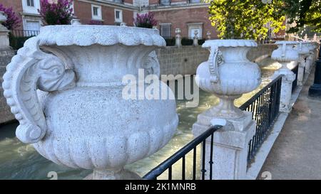 Decorazioni dei giardini di Aranjuez Foto Stock